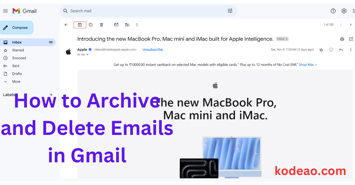 Archive and Delete Emails